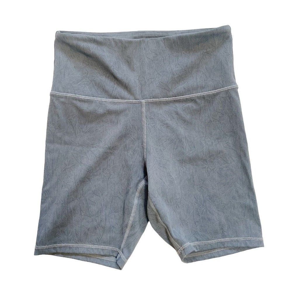 ZYIA ACTIVE Shorts Womens S Gray Granite Biker High Rise Stretch Soft Athletic